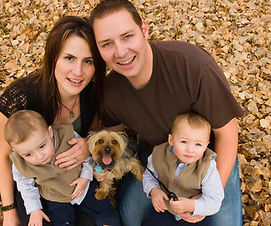 Young happy family