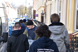Filming on the street