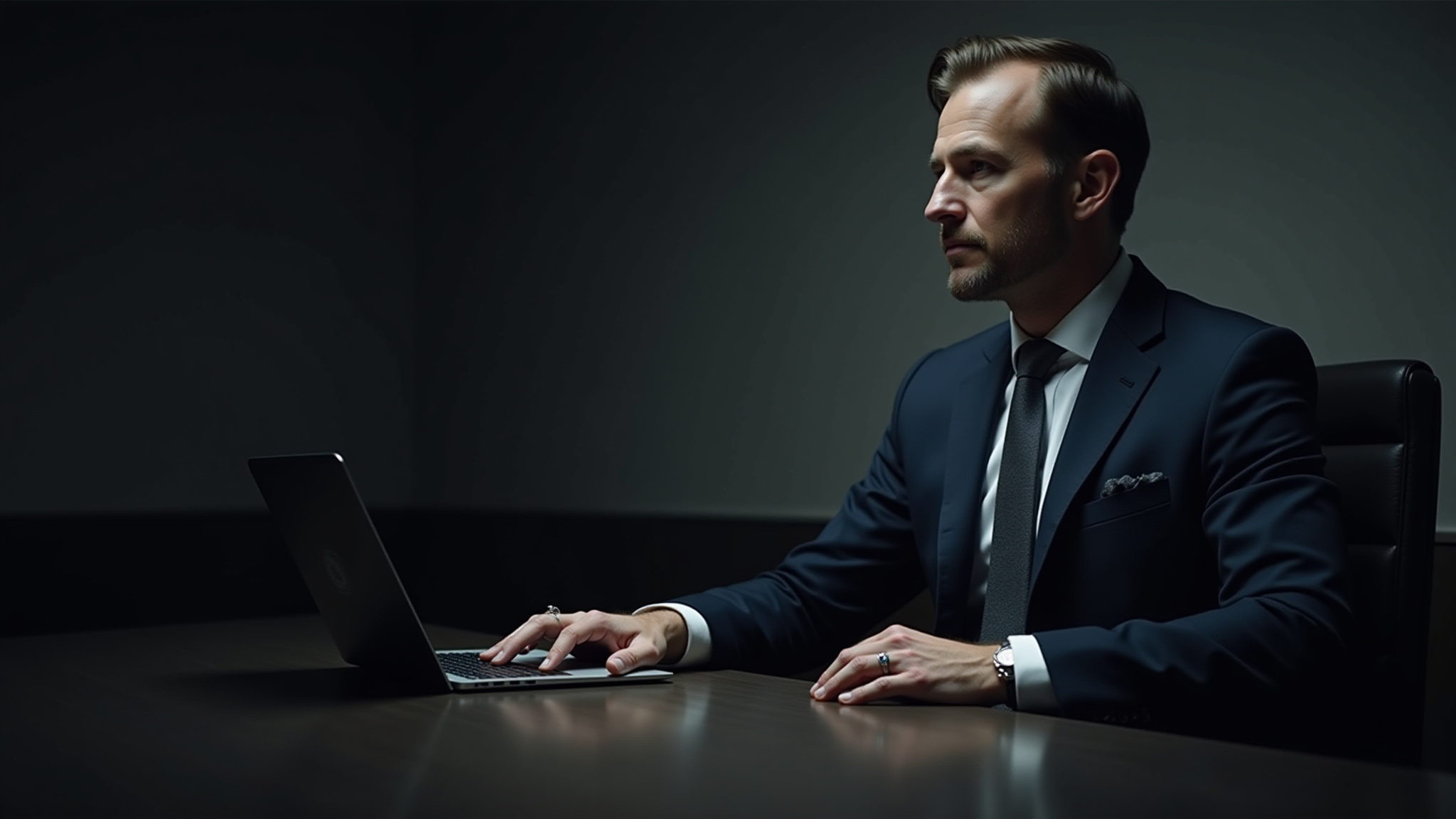 professional man with a tablet