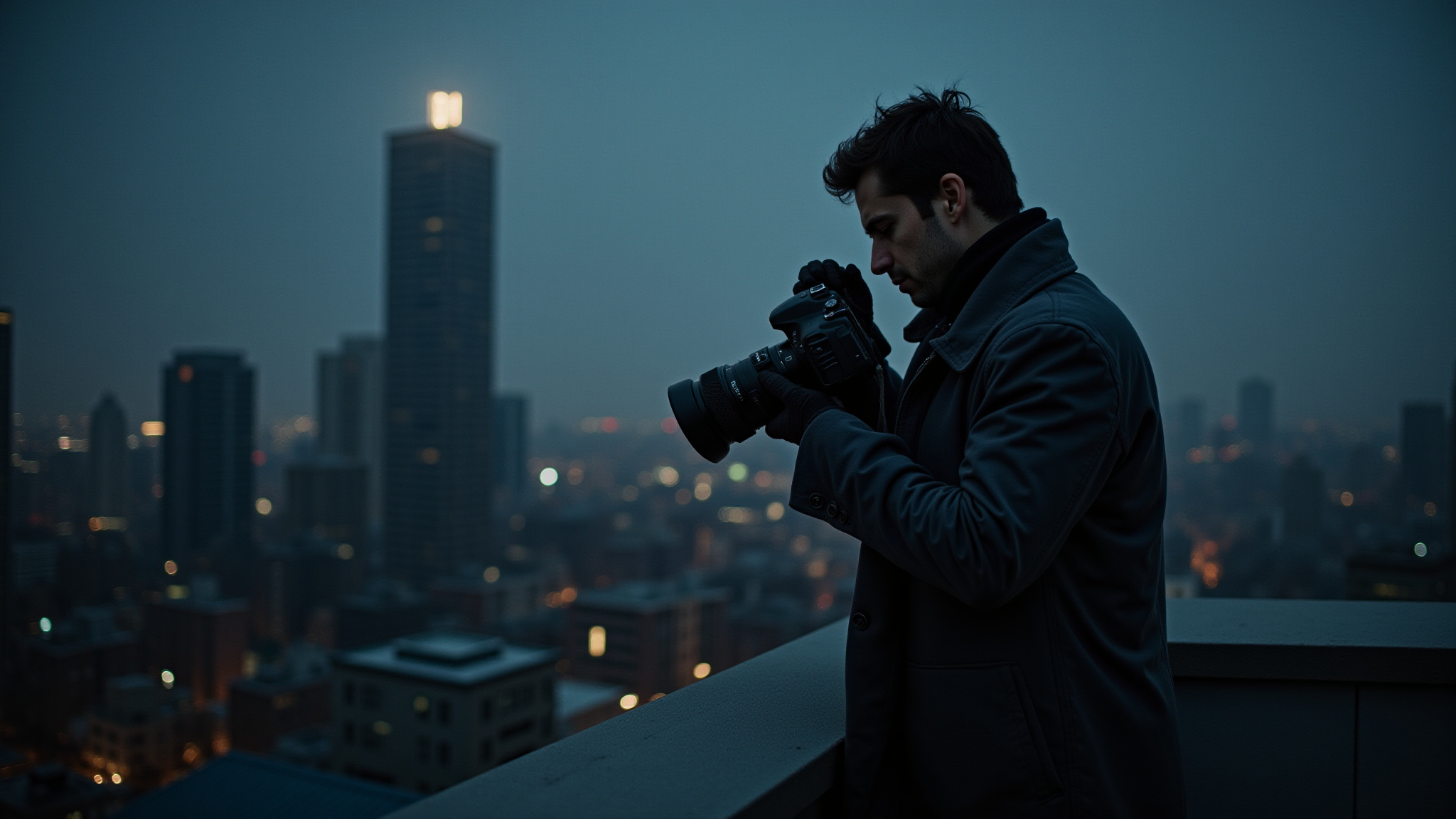 investigator with a camera