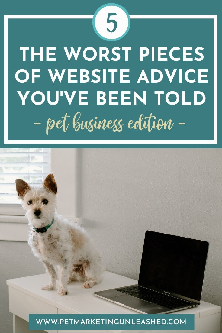 5 worst pieces of website advice you've been told for the pet industry blog graphic.