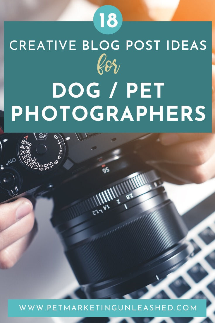 18 blog post ideas for pet photographers.