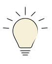 A lightbulb graphic radiating beams of light, symbolizing the impact of a rebranded identity.