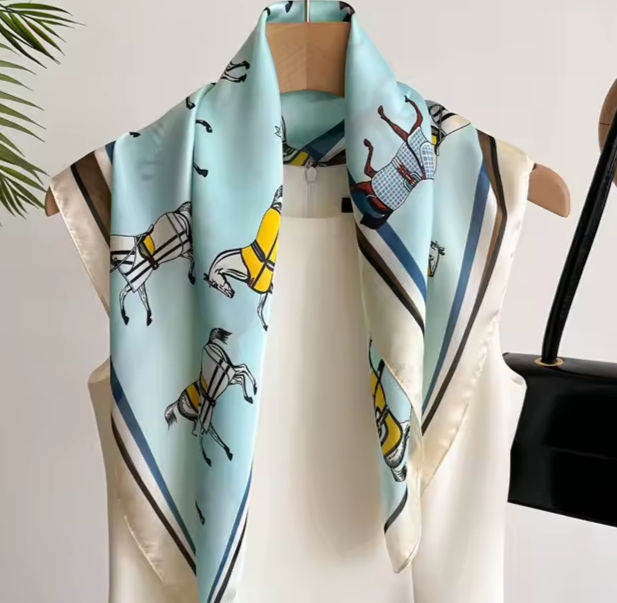 Thumbnail: Pretty New Color! Equine Scarf in Light Blue