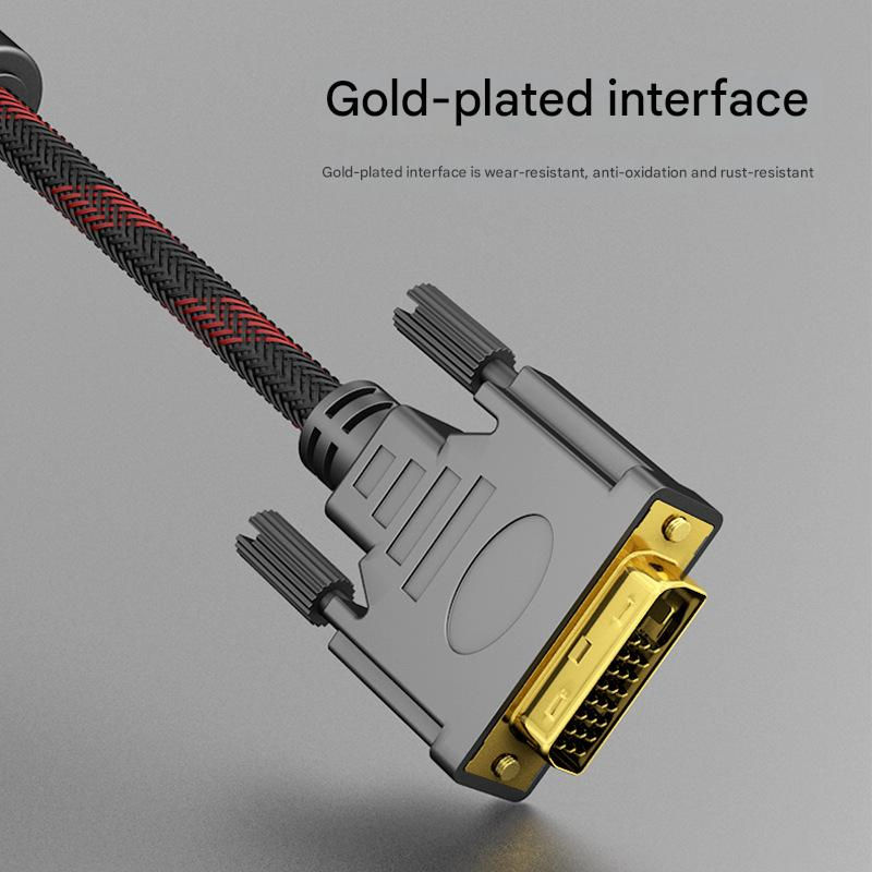 縮圖：Braided Gold Plated 1080P 60Hz Dual Link DVI to DVI Cable Male to Male