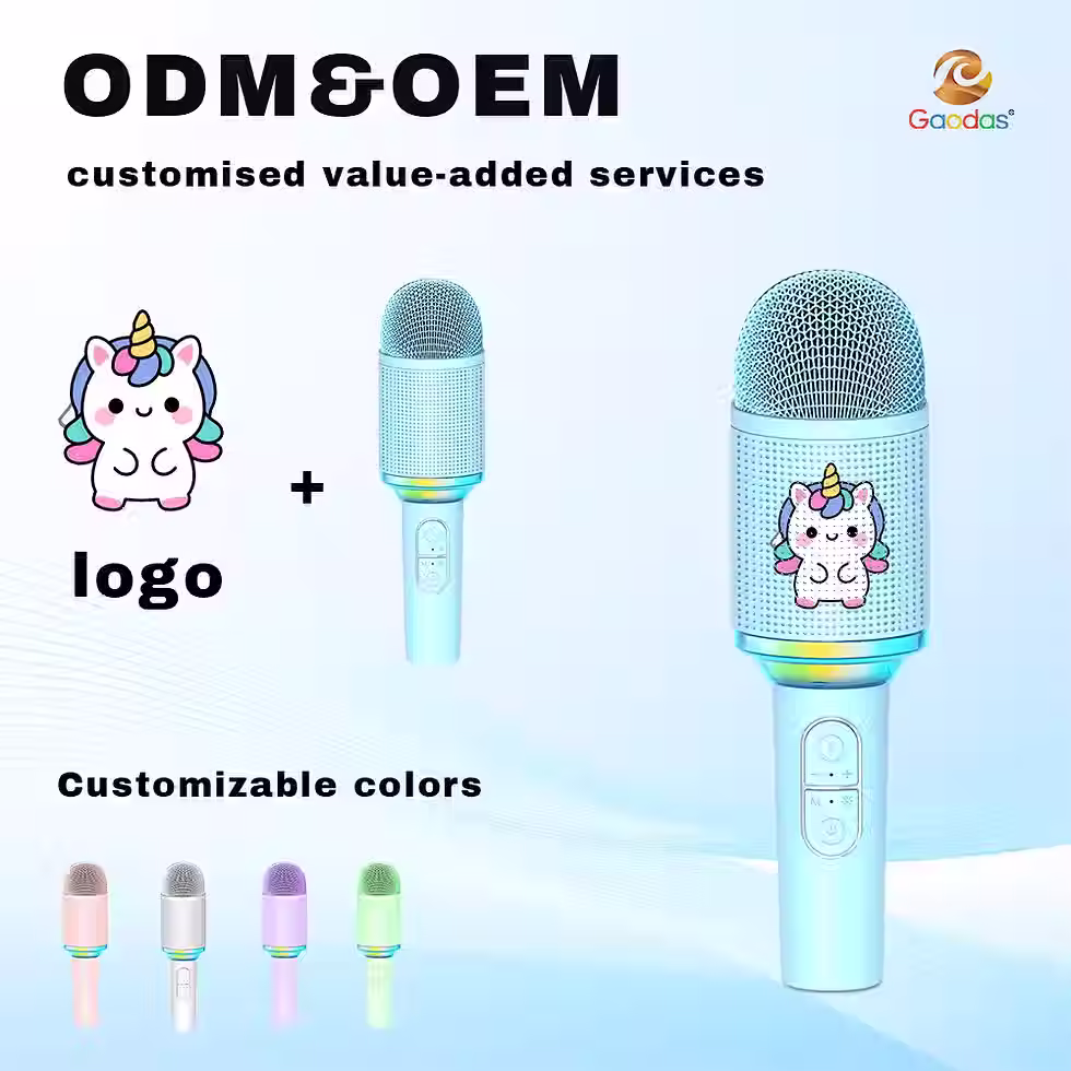 縮圖：Portable Mic Sound Noise Reduction Handheld RGB Light Microphone
