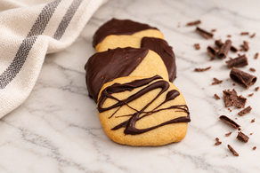 chocolate dipped sunflower seed butter shortbread cookies