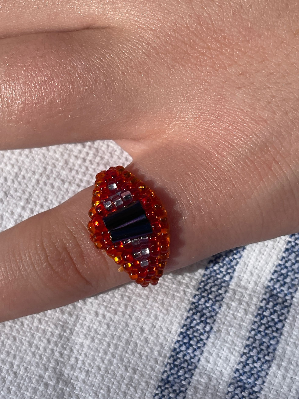 Thumbnail: Orange Beaded Ring
