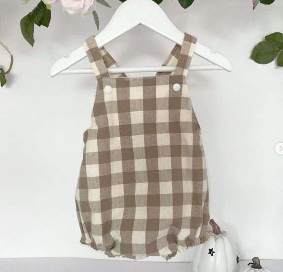 Thumbnail: Linen Gingham Romper