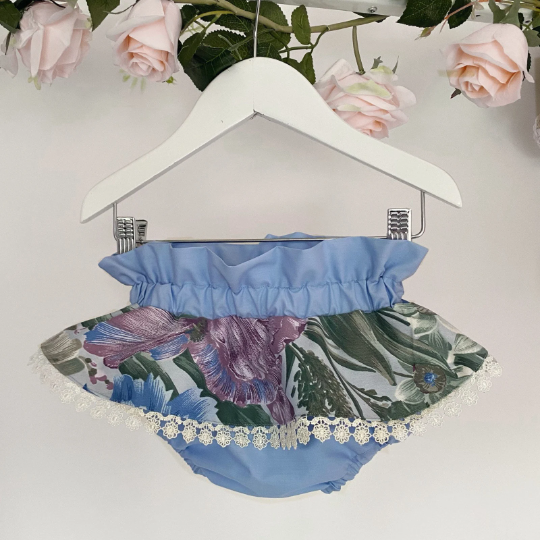 Vintage Style, Floral Oversized Peplum Bloomers