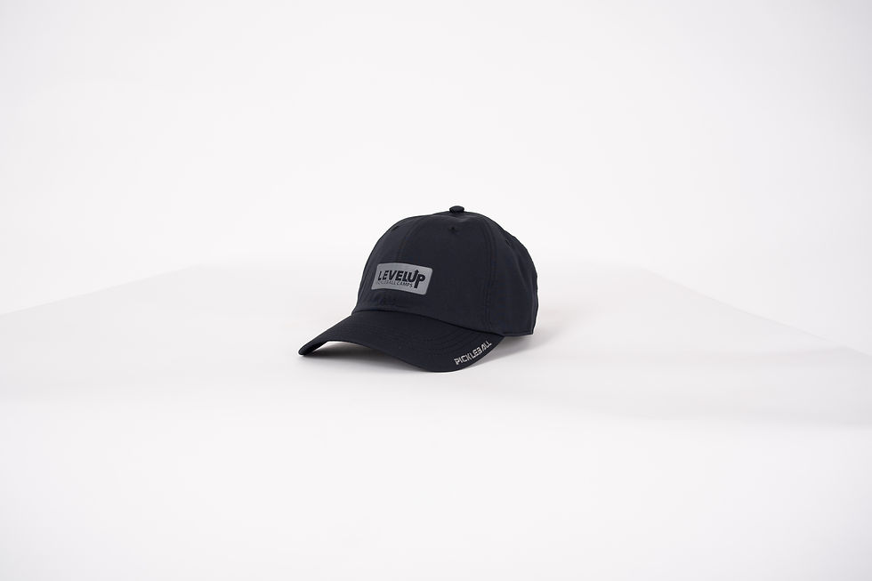 Thumbnail: LevelUp ProFlex PickleCap / Rubber Logo - Black