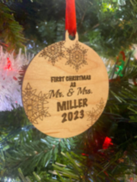 Christmas Ornament - 1st Christmas - Mr. & Mrs.