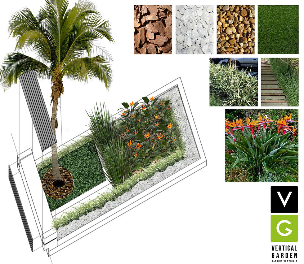 vegetações em ambiente coporativo