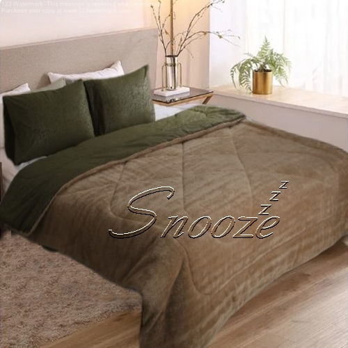الصورة المصغرة: Snooze, Jakared& Fur double face quilt - لحاف دبل فيس جاكار& فرو