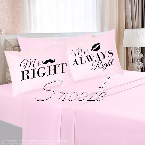 Thumbnail: Flat bed sheet set 3PCS MR& MRs design-طقم ملاية سرير عادية 3 قطع تصميم مستر&مسز