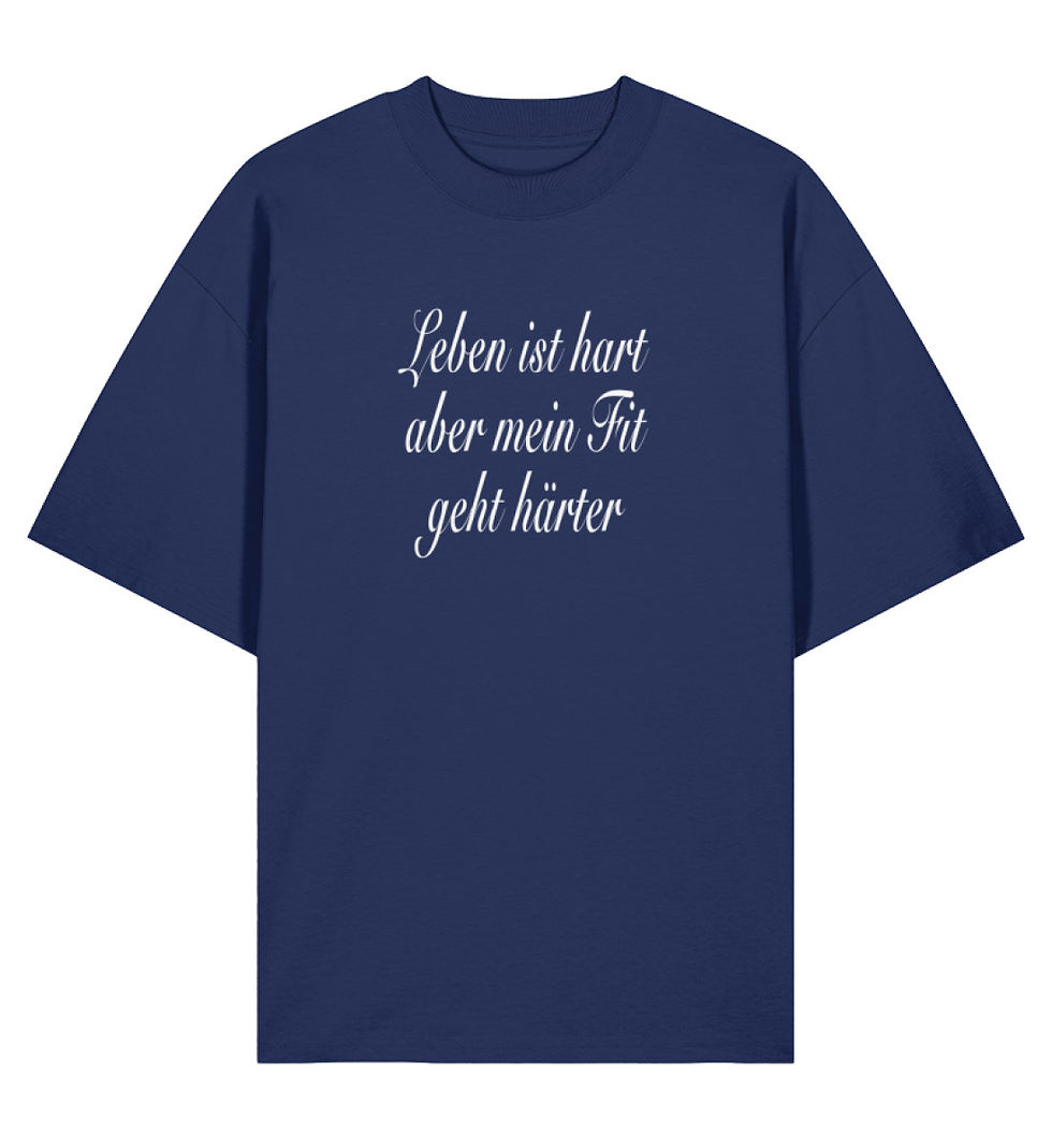 Miniaturbild: Leben ist hart aber mein Fit geht härter Oversized T-Shirt