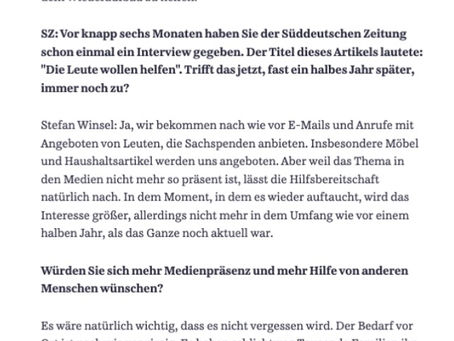 Im Interview mit der Süddeutschen Zeitung