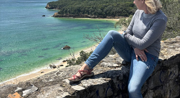 Bieke on the Portuguese coast