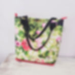 Sac original "Le Fleuri rose" vue de face