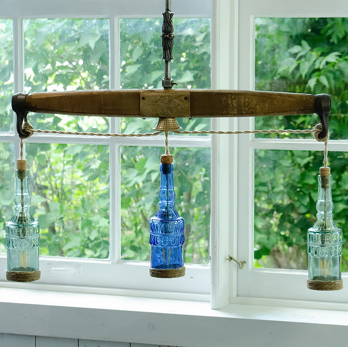 Recycled rustic light fixture