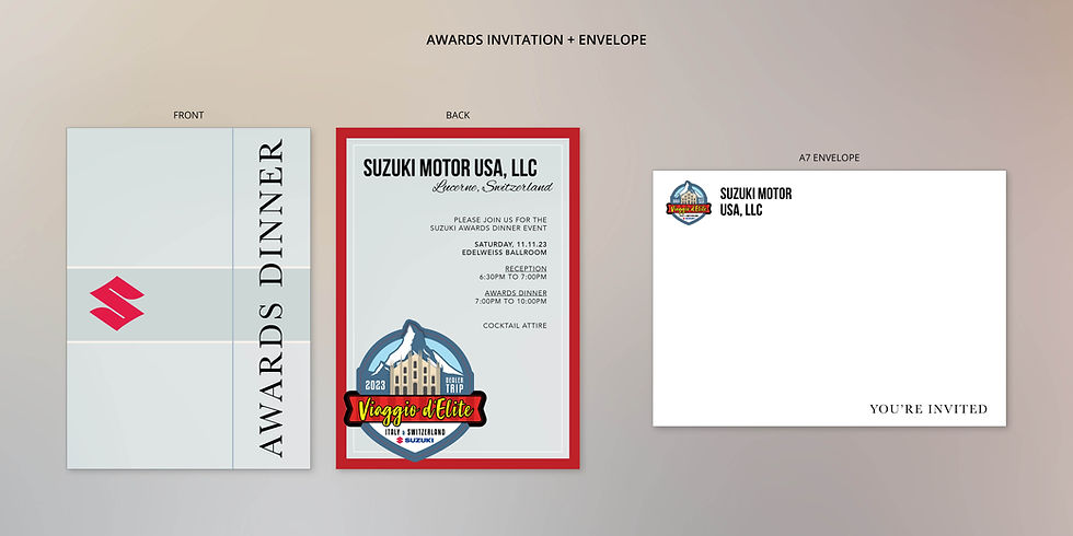 Travel Incentive Program | Awards Dinner Invite
