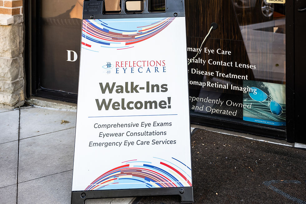 Reflections Eyecare | Sidewalk Sign