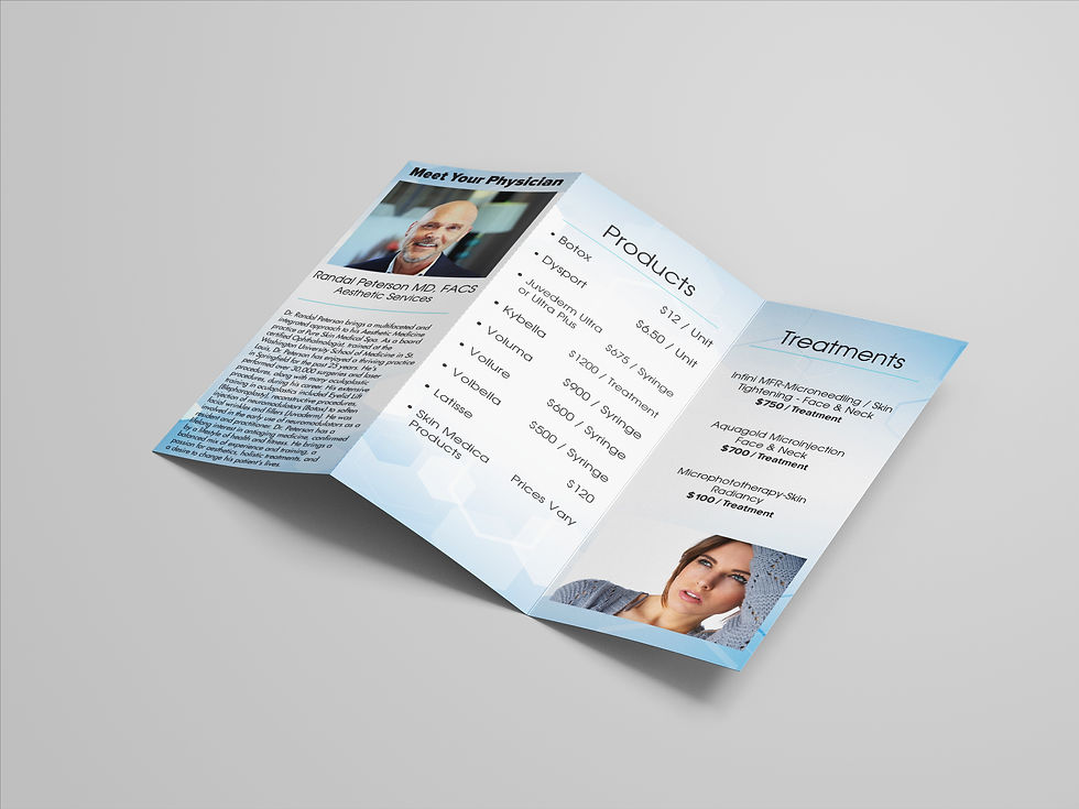Brochure Design (Dr. Peterson / Ophthalmology Center of IL) - Inside