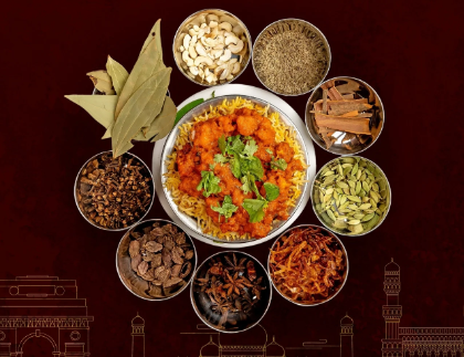 Arranged Food and Objects