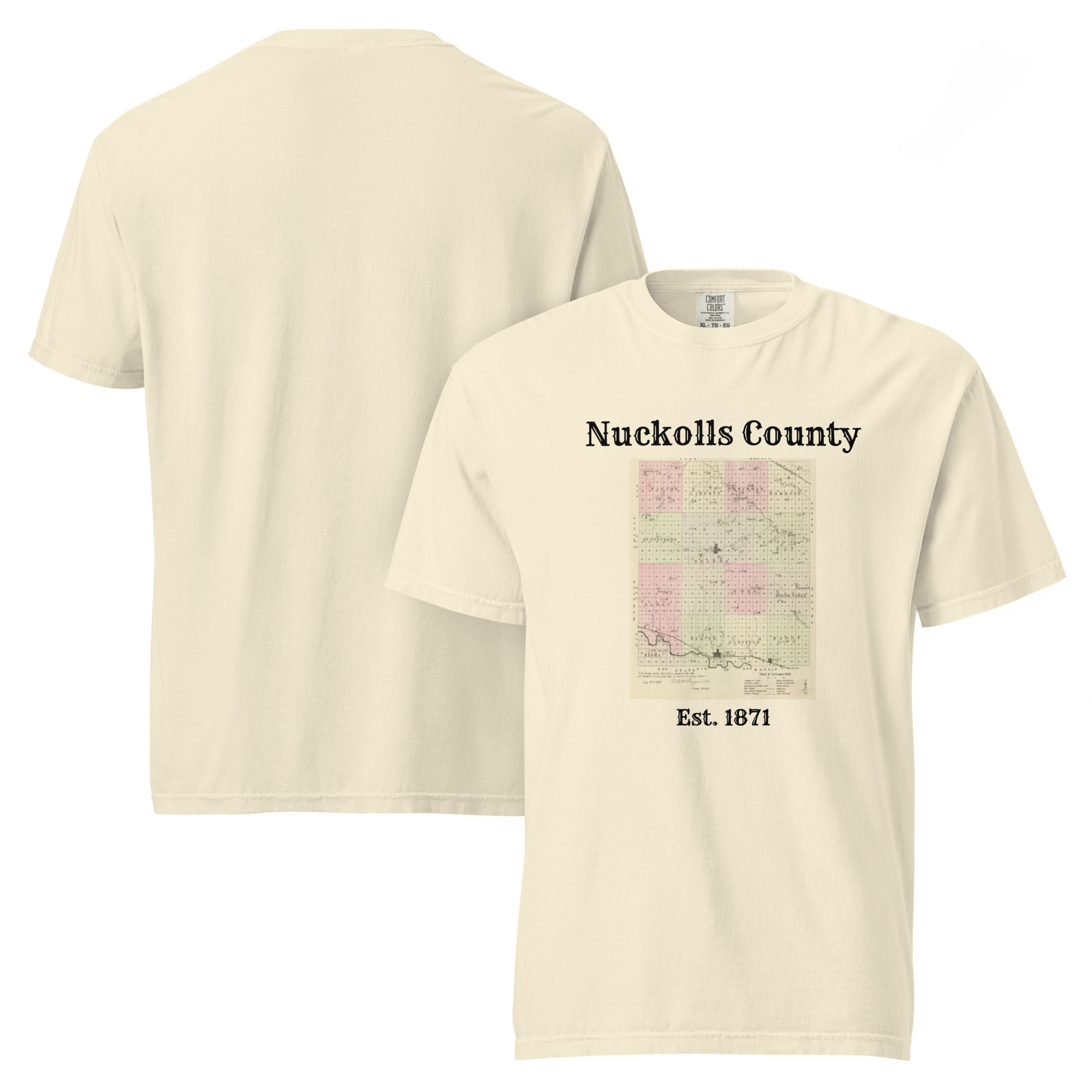 Nuckolls County Plat Map t-shirt
