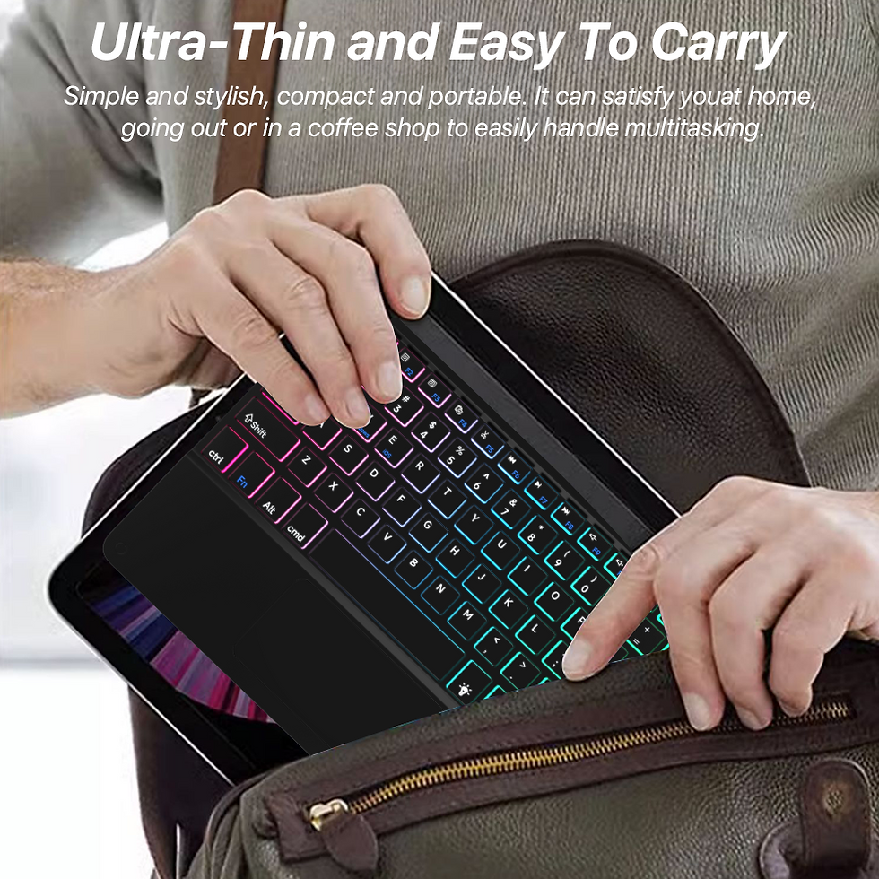 Miniatura: Bluetooth Backlit Keyboard With Touchpad For iPad Pro Mini Air Mate Pad Cell Pho