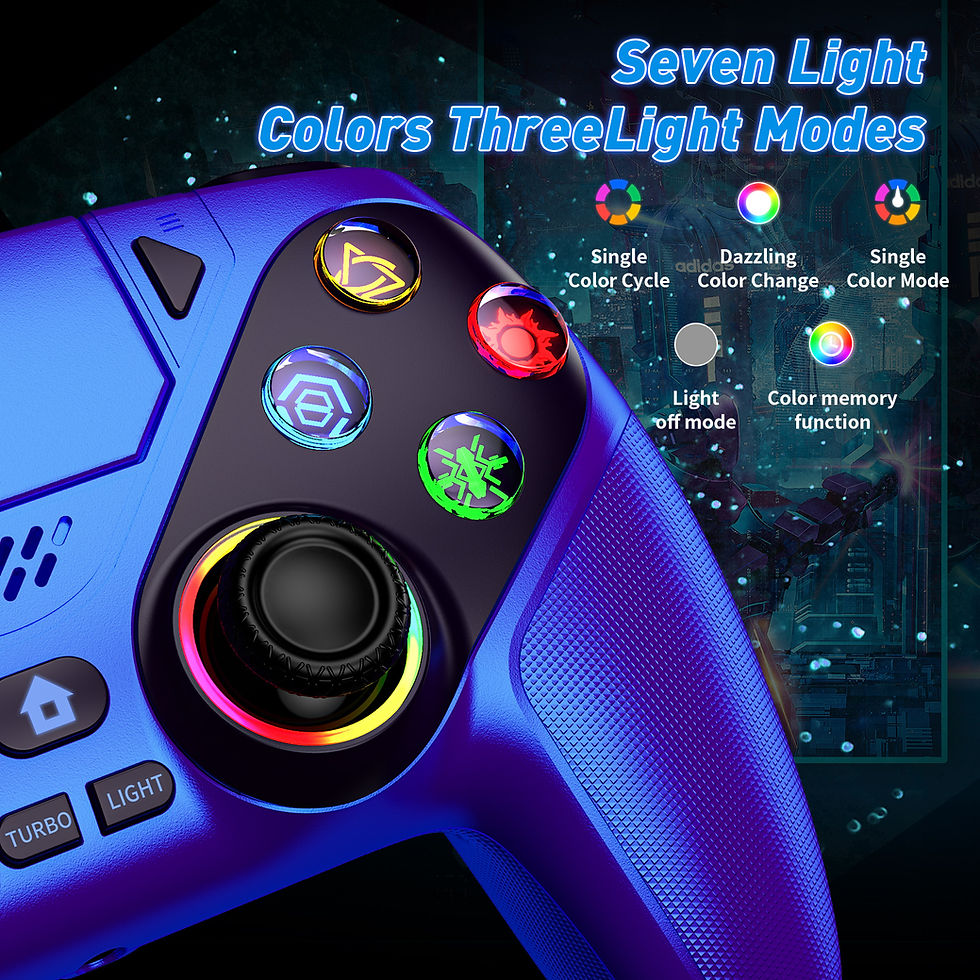 Miniatura: Gamepads For Playstation 5/PS5/PS5 Pro/Slim/PC RGB Game Joystick Wireless Contro