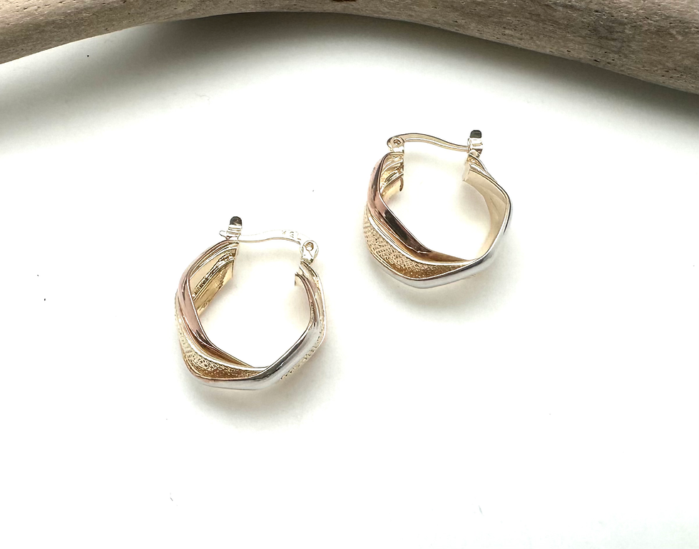 Thumbnail: H331 Gold Fill Geometric Hoops