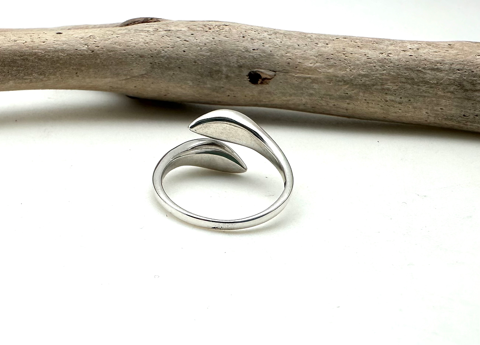 Thumbnail: Sr167 Silver Calla Lily Flower Wrap ring 5-10