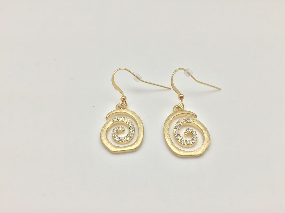Thumbnail: EG 15. Gold Small Spiral Earrings