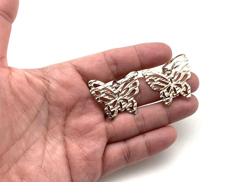 Thumbnail: H240 Gold fill Butterfly Earrings