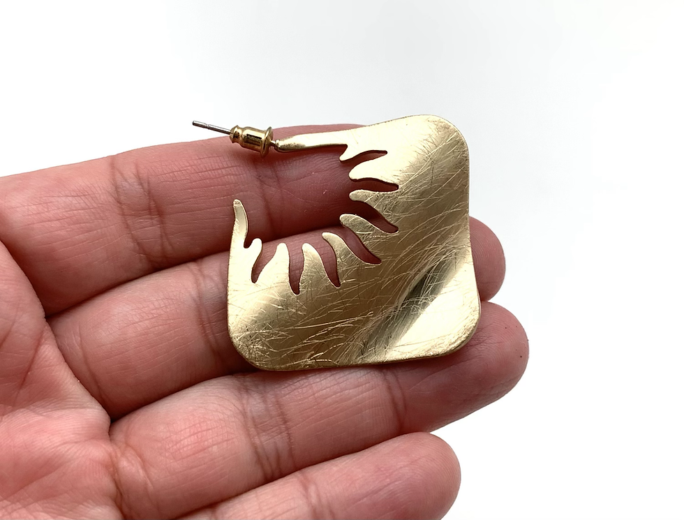 Thumbnail: EG443 Gold Sun Sparkle Earrings