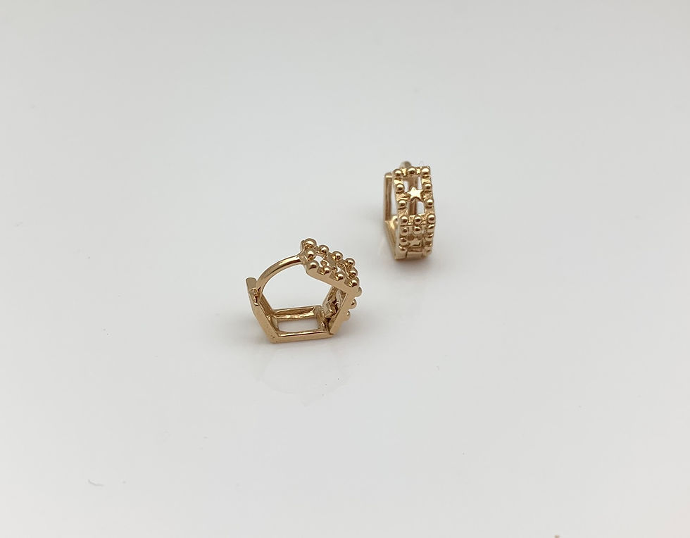 Thumbnail: H122 Geometric Huggie Earrings