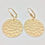 Thumbnail: H45 Glittery Disk Er, 18K Gold Fill, Lever Back