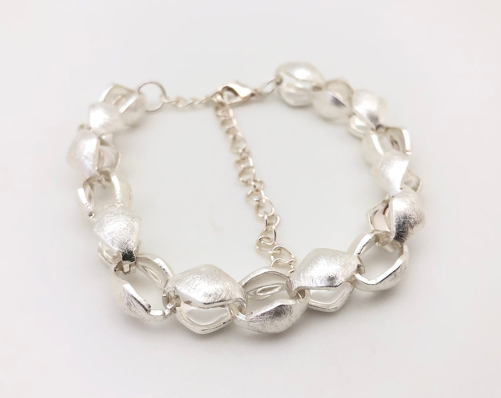BS33 Silver Hishigata Link Bracelet