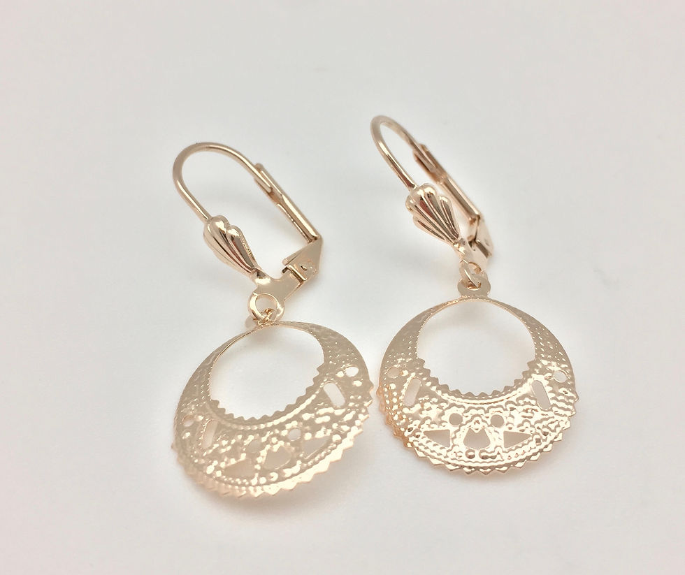 Thumbnail: H11 Little Mandala Earrings, Gold Fill, Lever Wires