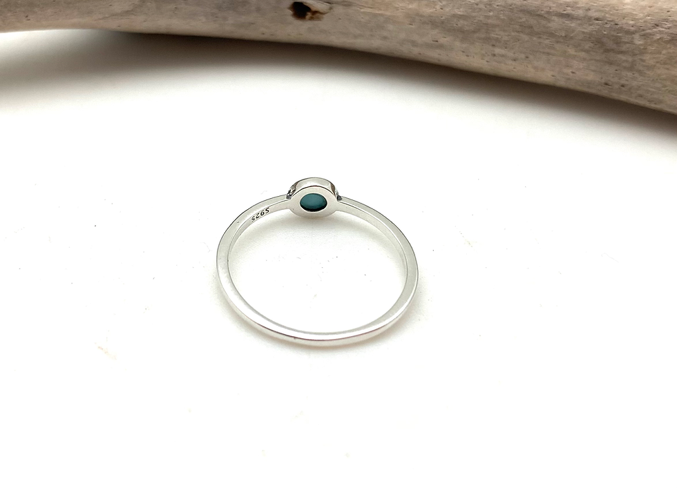 Thumbnail: Sr107 Silver Larimar Simple Ring 4-10