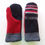 Thumbnail: Women's recycled - repurposed wool mittens: 1 available; black/red/gray