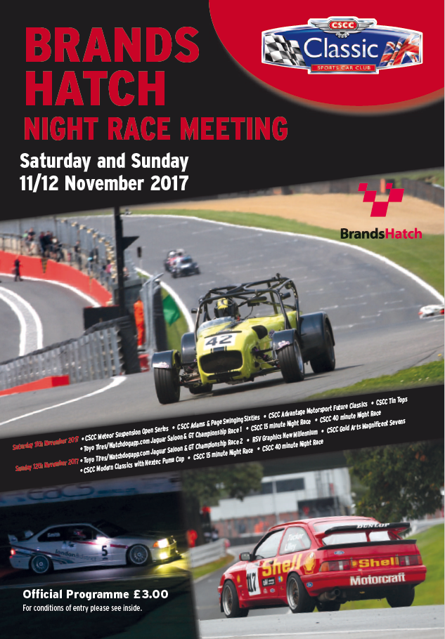 Brands Hatch 2017 Race Programme