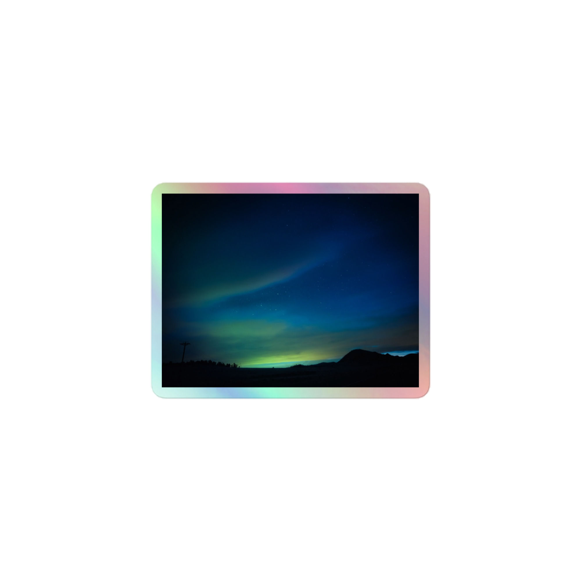 Spring Collection: Perigee Blue Hour, A Fine Art Holographic stickers