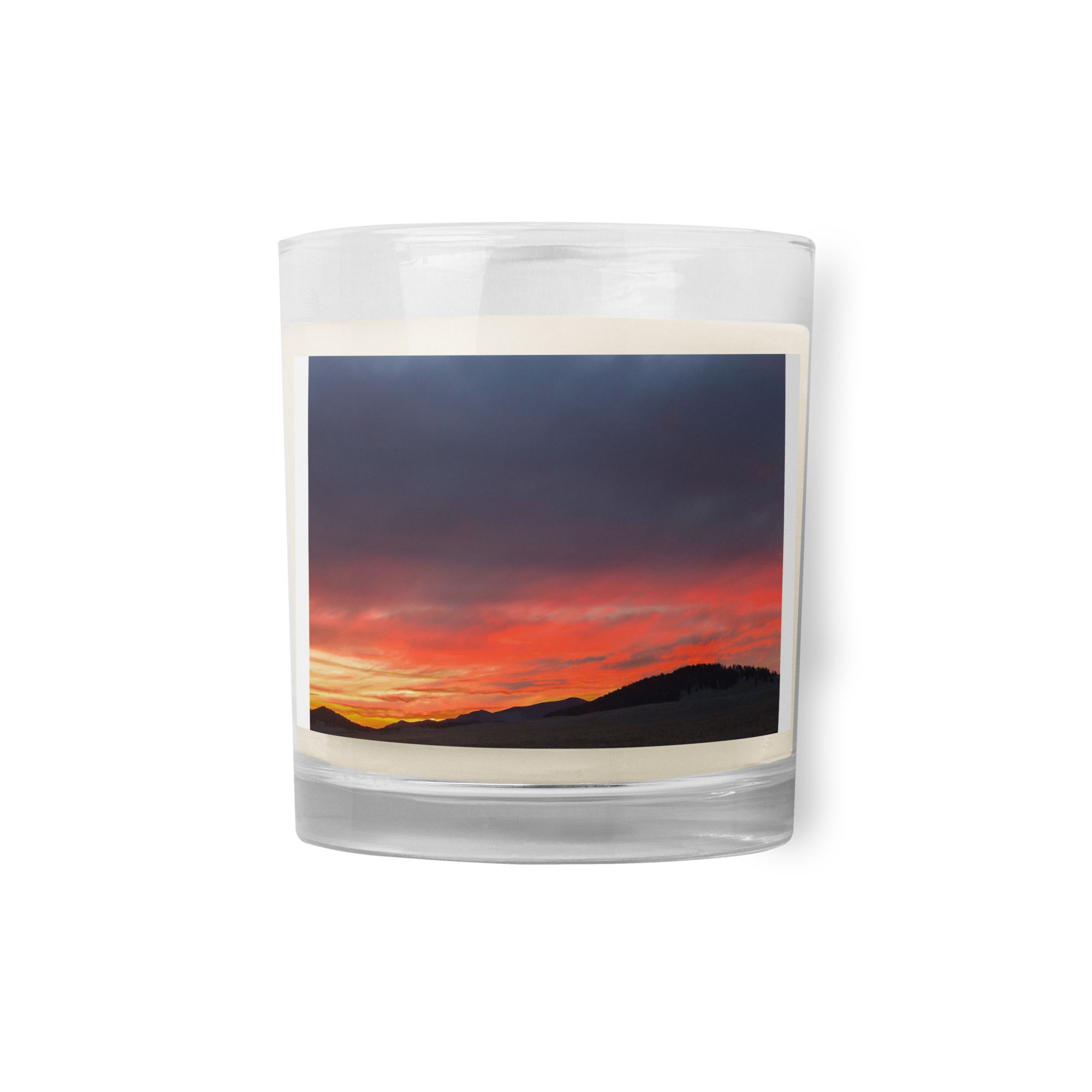 Spring Collection: Perigee Firelight, A Fine Art Glass jar soy wax candle