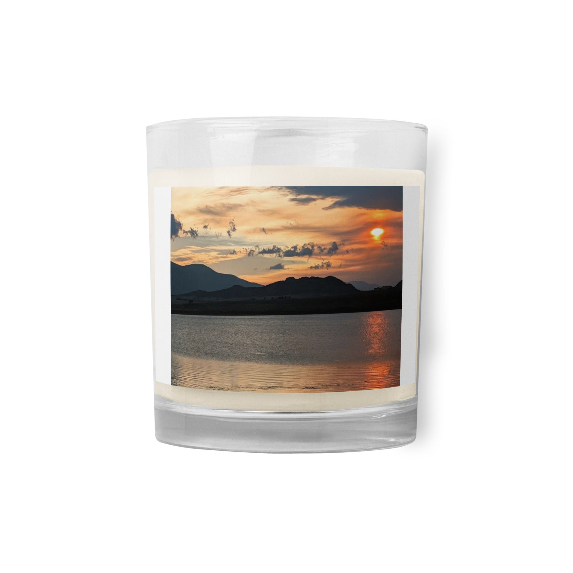 Summer Collection: Embers in the Summer Sky, A Fine Art Glass jar soy wax candle