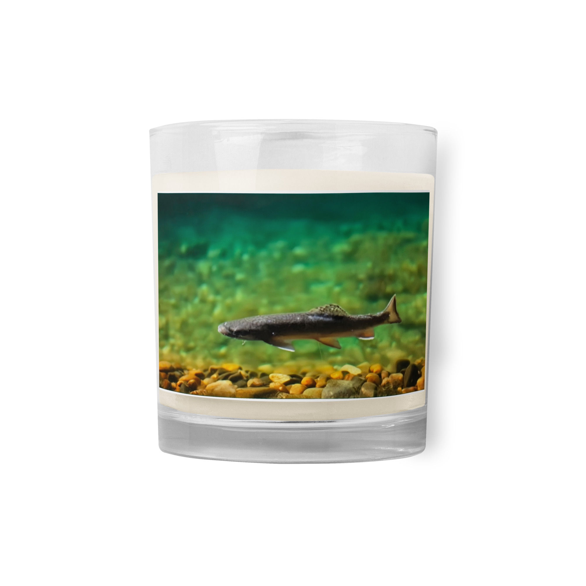 Spring Collection: Beneath the Glass Flow, A Fine Art Glass jar soy wax candle
