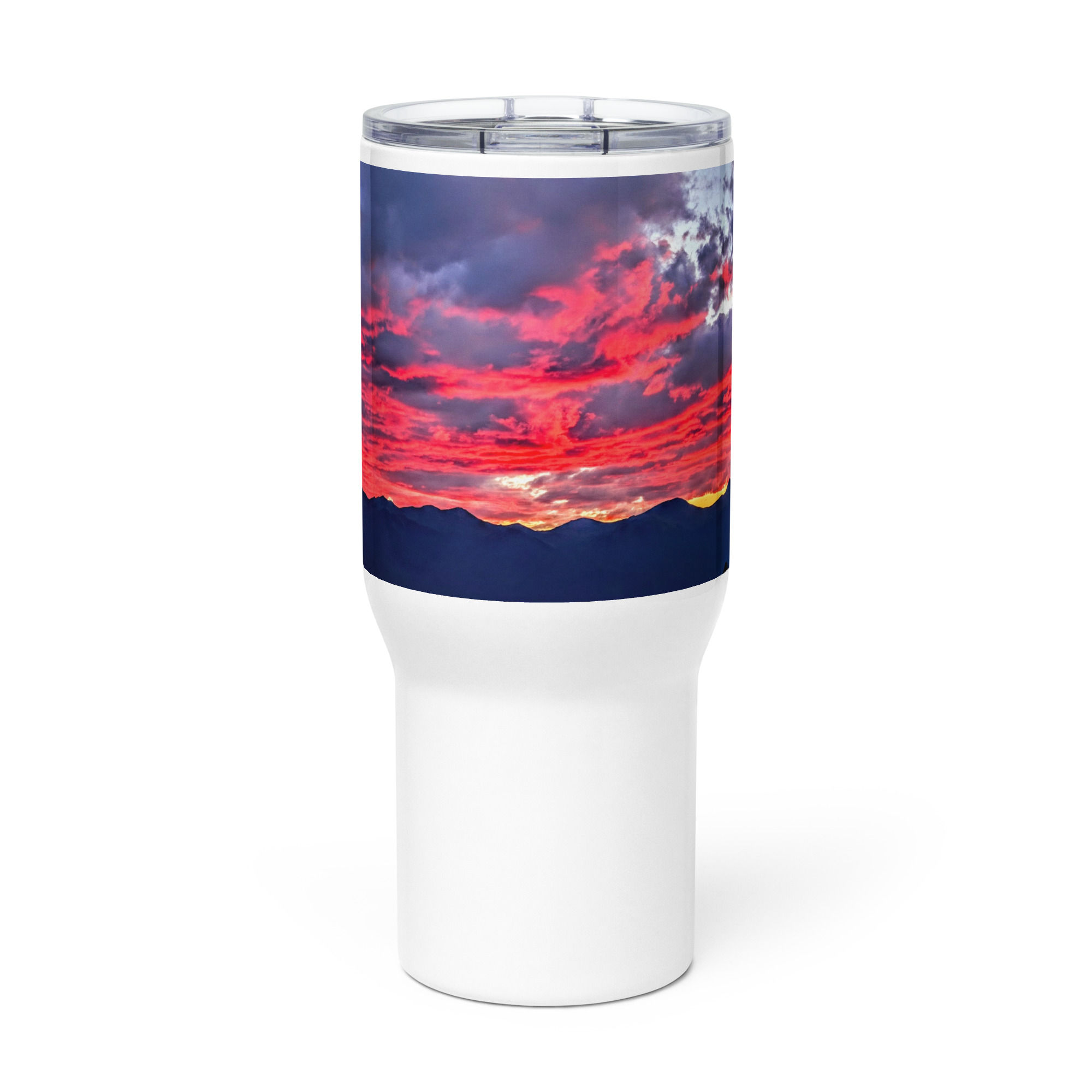Summer Collection: Summer's Skybloom, A fine Art Travel mug with a handle