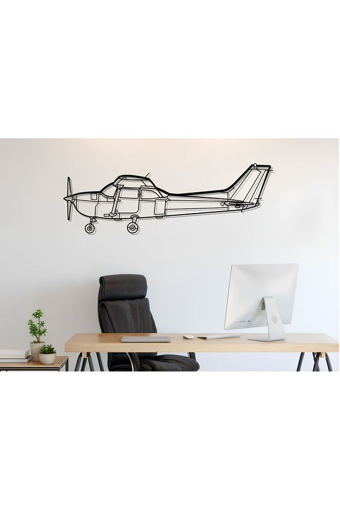 SKYHAWK 172 Duvar Süsü Tablo Dekorasyonu 2D 45-50cm