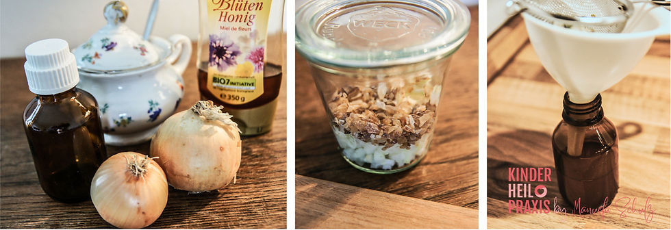 Natürlicher Hustensaft aus Zwiebeln und Zucker